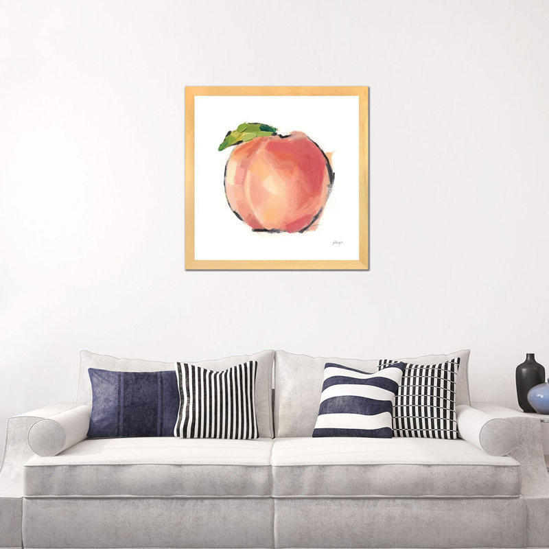 "Designer fruits II" par Ethan Harper, reproduction d’art, Toile avec cadre en bois beige, H 24 po x l 24 po x P 1 po, Blanc