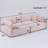 112-inch Corduroy Sofa: Two Throw Pillows, Four Backrests-1086999023