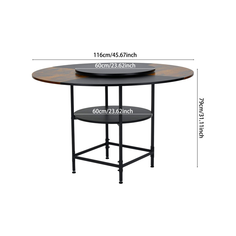 Round Metal Base Dining Table