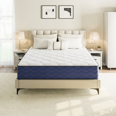 Alwyn Home Cool 8“ /10”/12” Firm Gel Memory Foam Pocket Spring Hybrid Mattress – 10-Year Warranty, CertiPUR-US, OEKO-TEX, SGS Certified