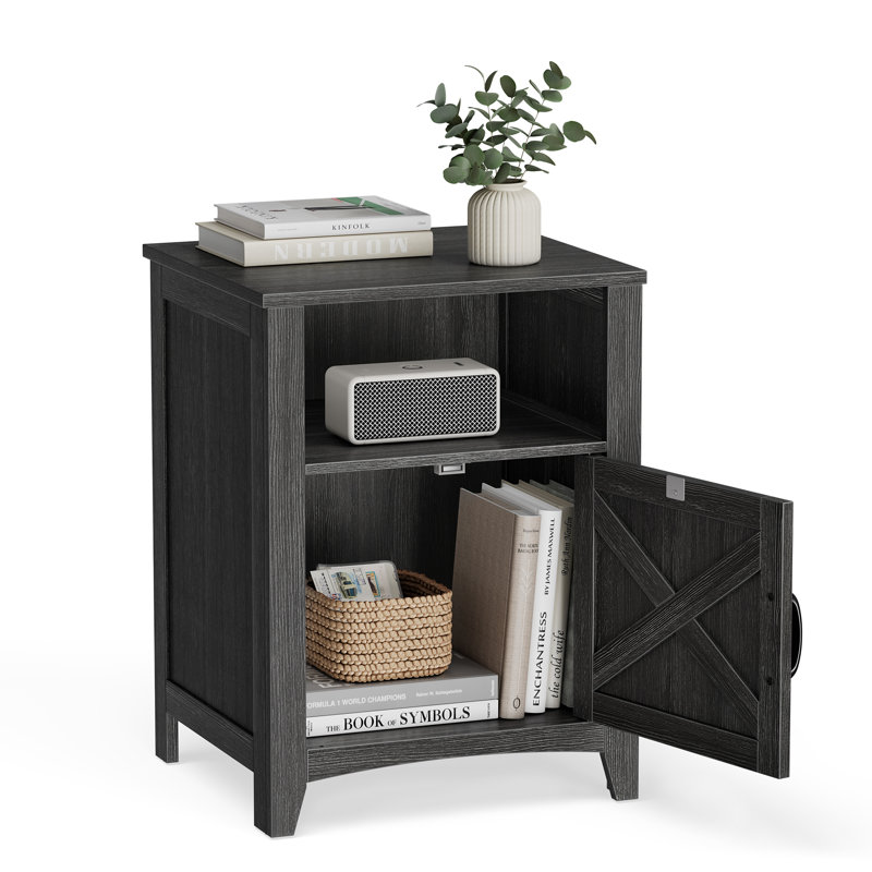 Table de chevet Bauman, Gris anthracite, Individuel