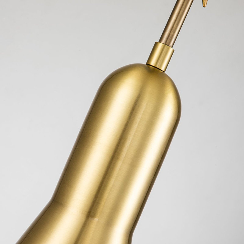 Etoile Small Aged Brass Pendant, Gold, 22.5" H x 5.25" W x 5.25" D