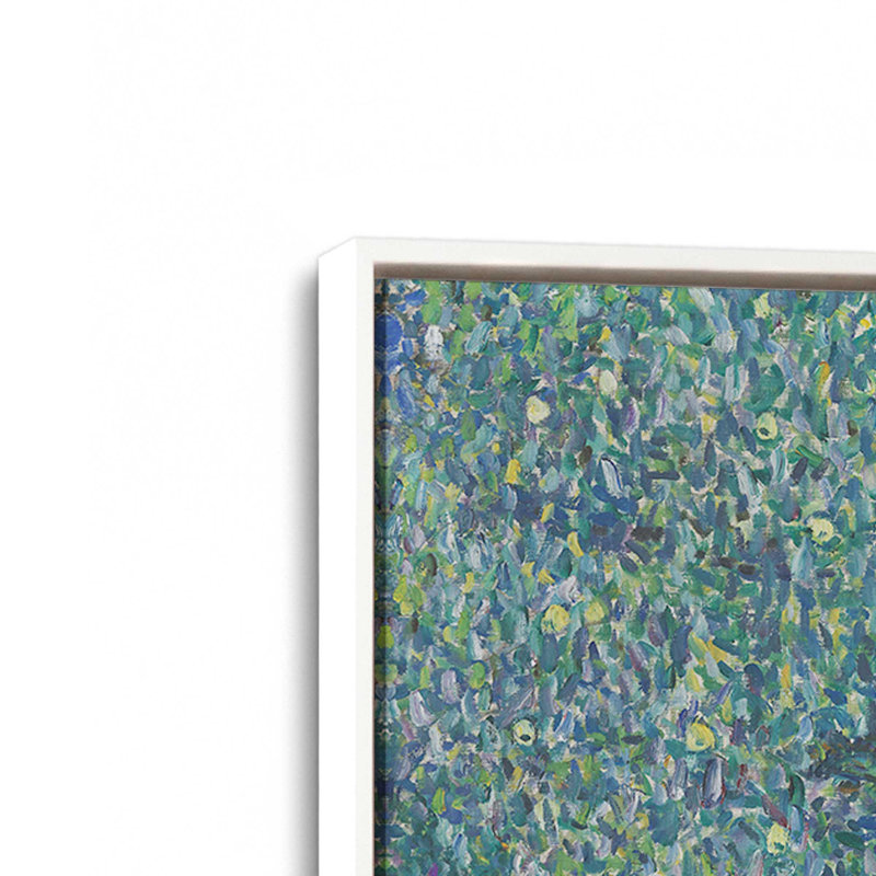 Whispering Orchard Stillness, Blanc opaque, H 16,75 po x l 16,75 po, Cadre flottant