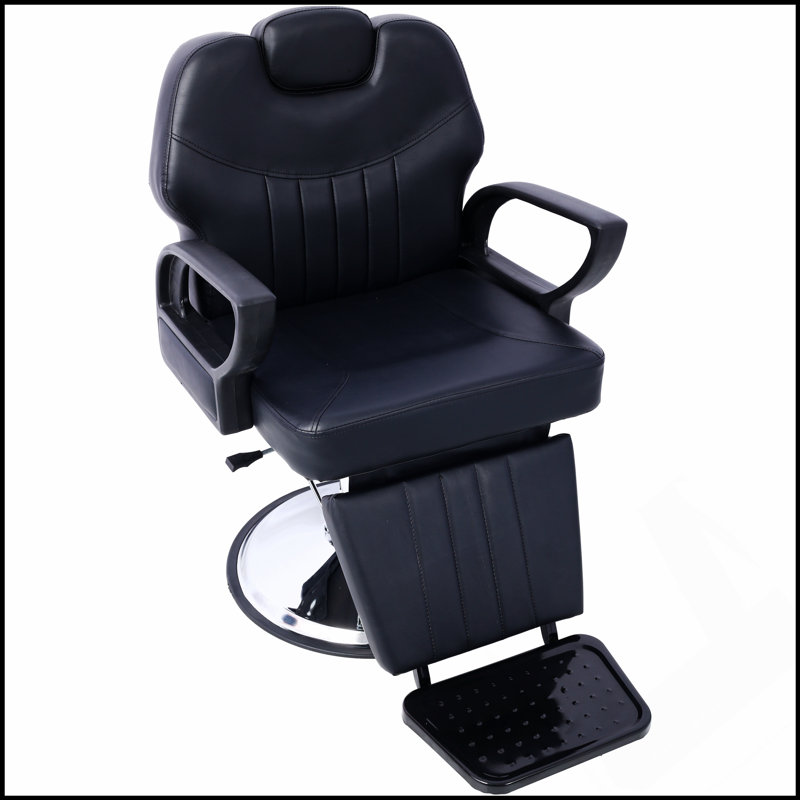 Fauteuil de coiffeur hydraulique robuste avec fonction d'inclinaison et siège plus large pour le confort et la durabilité du salon