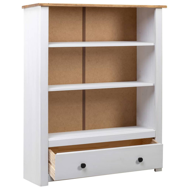 Maloney 110cm H x 80cm W Solid Wood Standard Bookcase, White