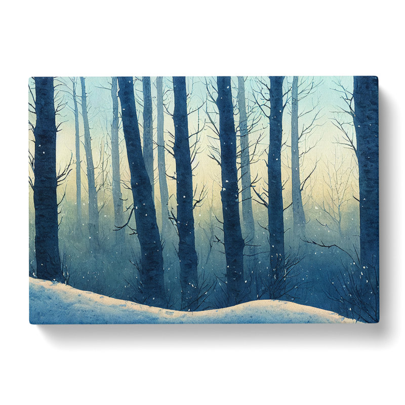 Winter Forest Watercolour Vol.5 - Wrapped Canvas, 35cm H x 50cm W x 3cm D