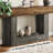 63 Inch Farmhouse Console Table with 2-Tier Storage, Rustic Entryway Sofa Table in Brown and Gray, Perfect for Narrow Spaces and Modern Interiors-1688799267
