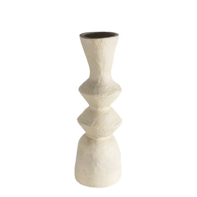 Bulb Paper Mache Tan Vase H 41"