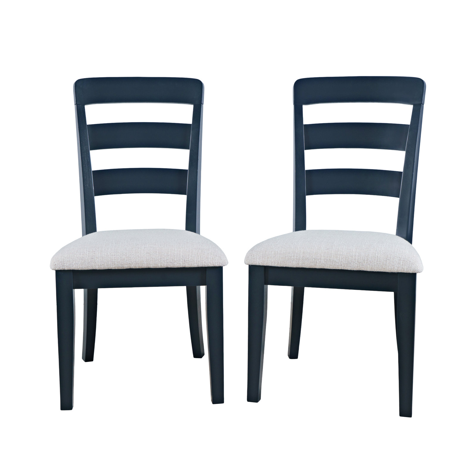 Pearce Upholstered Ladderback Dining Chair, Navy