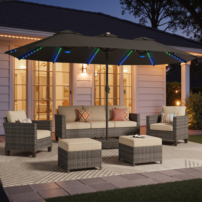 Parasol 14,5Ft Double-Side Patio