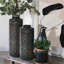Ensemble de 2 vases géométriques noirs modernes en métal pour la décoration intérieure