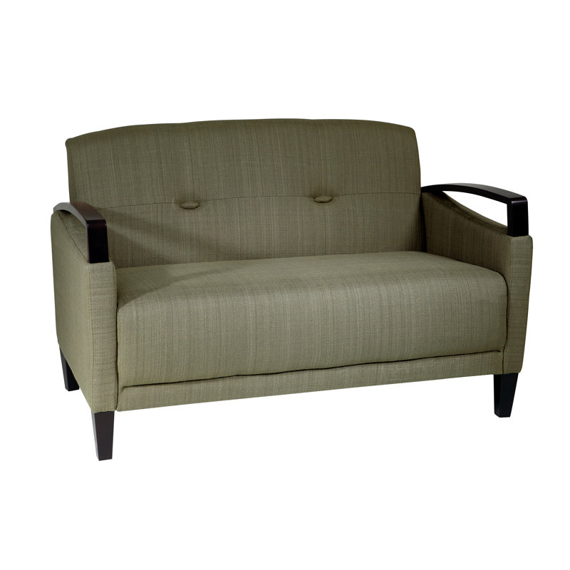 Causeuse Fabiano, Tissu vert algue
