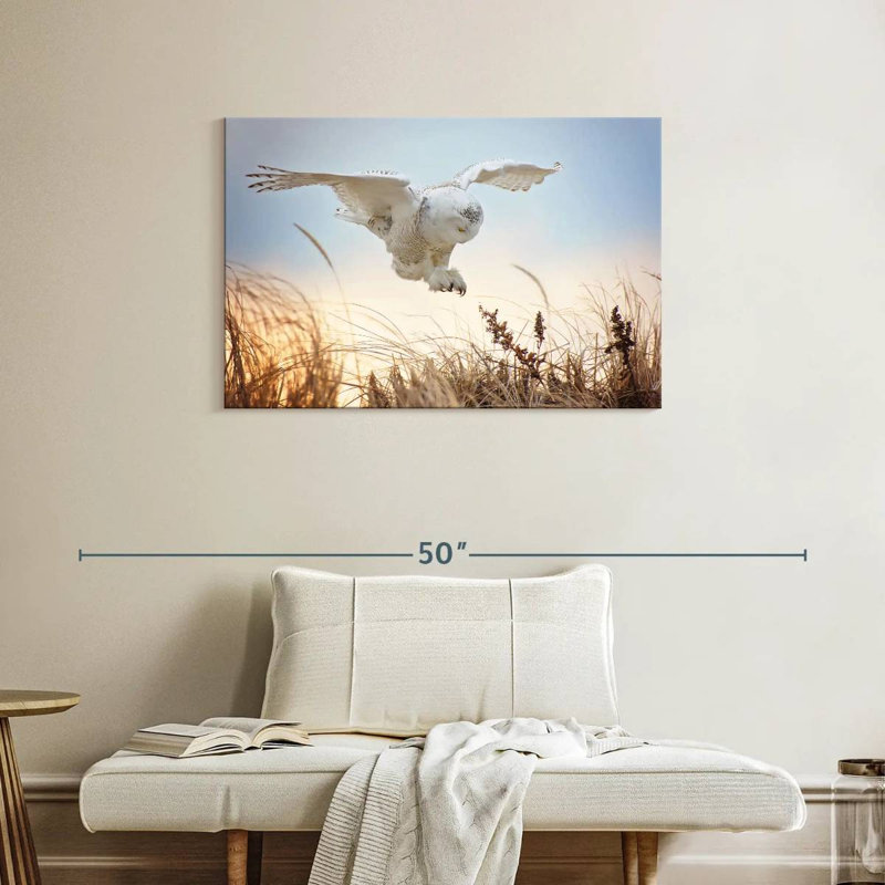 Chouette des neiges volant Brampt, H 24 po x l 36 po