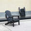 Chaise Adirondack pliante en PEHD avec porte-gobelet double-1059436331