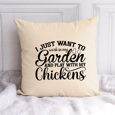 Citation amusante de jardin 36 - Insert de coussin décoratif inclus