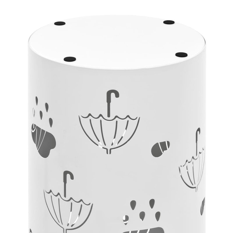 Porte-parapluies acier, Blanc