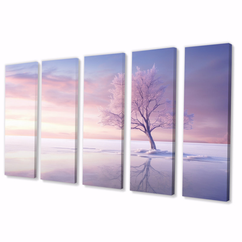 Ciel, photo de rêve pastel I sur toile, 5 pièces