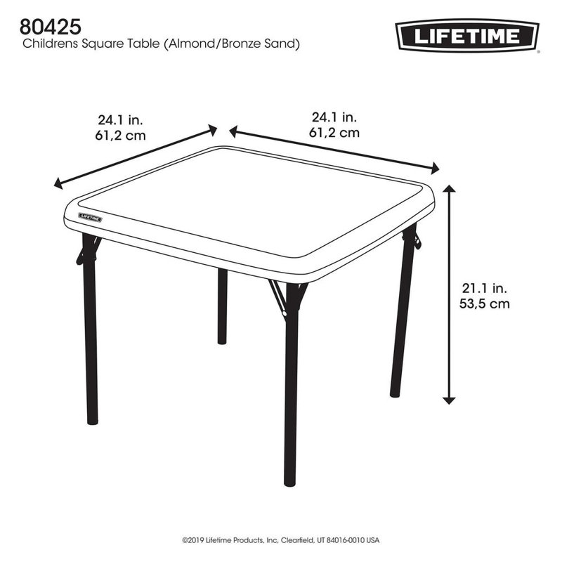 24.1'' Square Folding Table