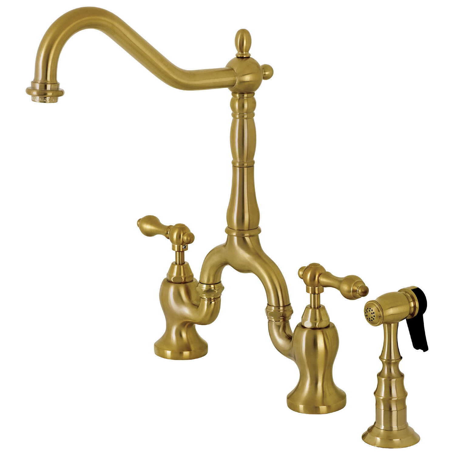 Kingston Brass English Country Bridge Faucet with Accessories & Reviews ...