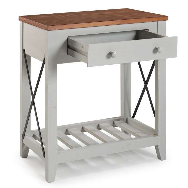 70cm Solid Wood Console Table, Grey