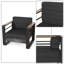 Chaise longue d'extérieur pour l'extérieur avec coussins et structure en aluminium robuste pour le salon, le balcon, le café et l'hôtel