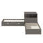 Lit plateforme multifonctionnel en L avec bureau et lit gigogne-1539217021