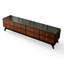 Meuble télé rétro en bois massif noir-518810870