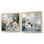 Blue Marble Gold Floral Impressions - Ensemble de 2 collages floraux carrés-1165986425-1165986424