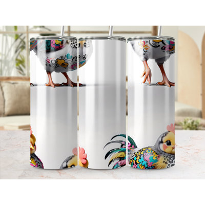 Choose Handmade Tumblers 591 mL Vacuum Insulated Stainless Steel (18/8) Travel Tumbler with Straw