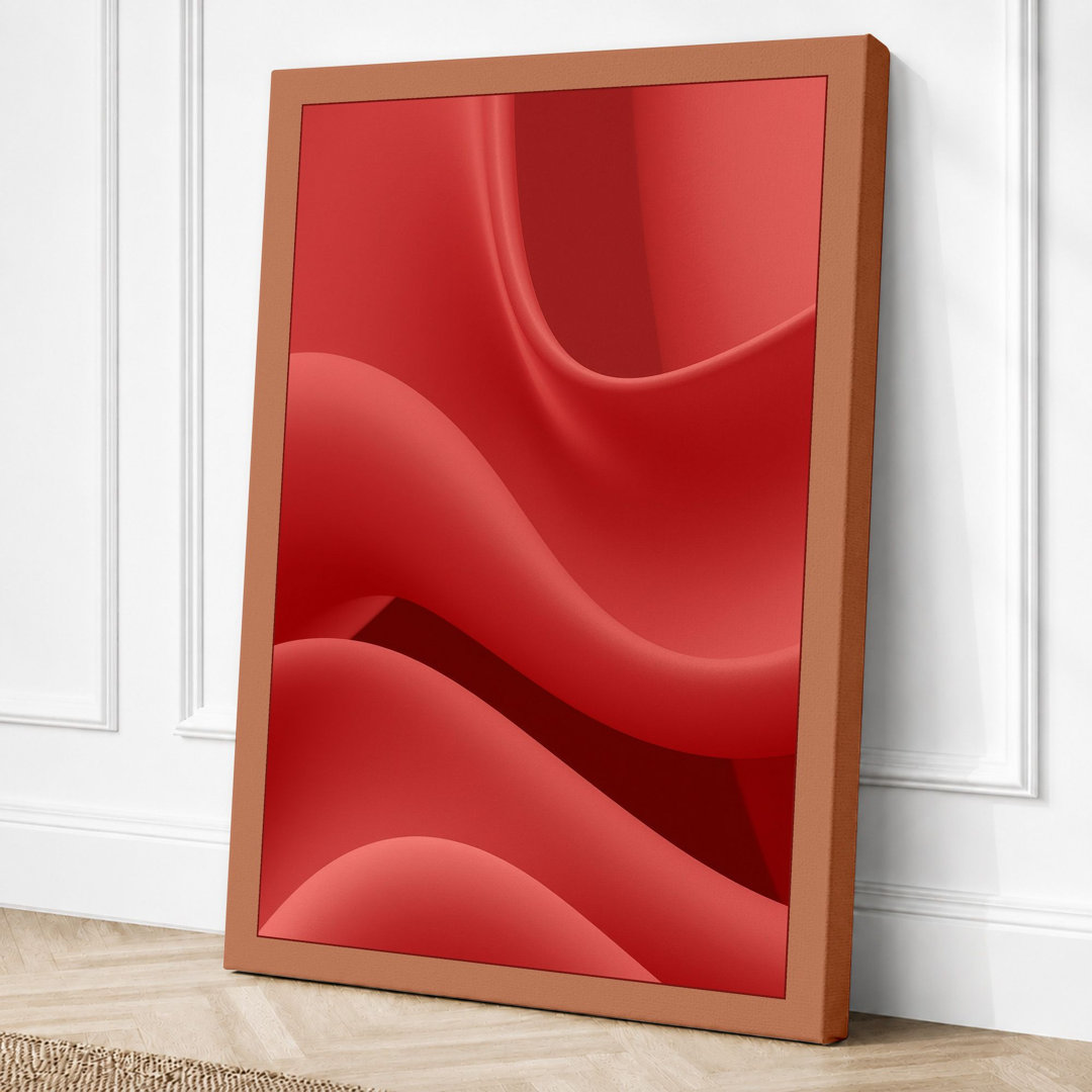 Flowing Waves Abstract - Wrapped Canvas
