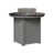 Hammered Top Black with Driftwood Grey Base