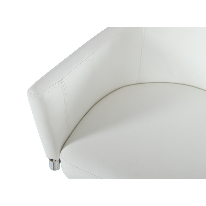 Tabouret de bar Beisel, Blanc, Tabouret de comptoir (siège d'une hauteur de 26 p