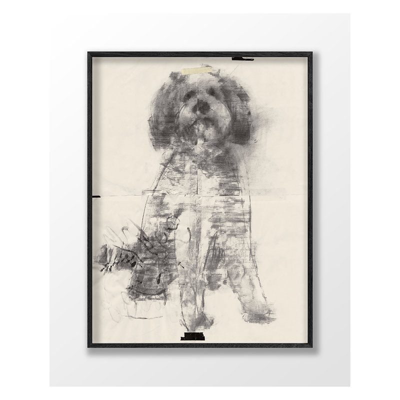 Man's Best 9 Print by Ngo, PC, Gray Framed, 48" H x 37" W