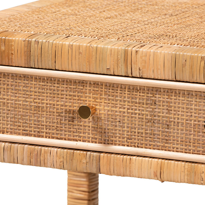 Alegna 1 Drawer Solid Wood Nightstand