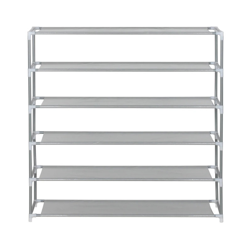 30 Pair Stackable Shoe Rack, Grey