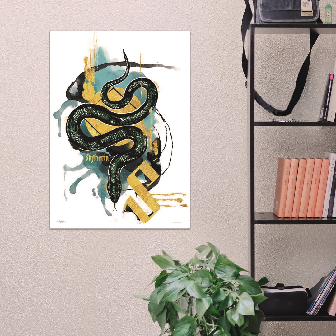 Harry Potter House Urban Watercolor Slytherin Graphic Print MightyPrint