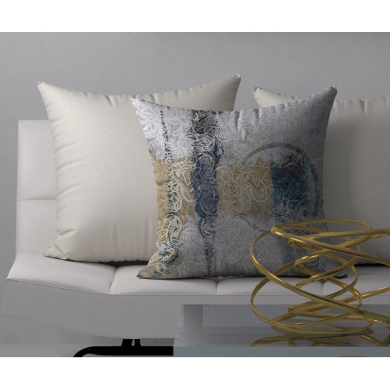 Abstract Throw Pillow, 20" H x 20" W