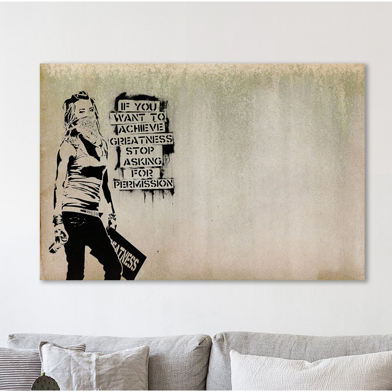 Greatness 1 Piece Wrapped Canvas Wall Art, 41 cm H x 61 cm W x 3 cm D