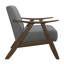 Chaise d'appoint rembourrée en tissu Modern Home Furniture avec finition noyer, coussins confortables et fabrication durable-697099233