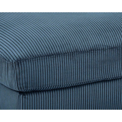 Corduroy Upholstered Rectangle Ottoman