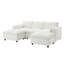 Canapé modulaire en chenille 86,5 "avec poches de rangement, ensemble de canapé en U à 5 places avec coussins, combinaison libre, canapé Cloud moderne avec 2 repose-pieds mobiles pour le salon, appartement-1300381912