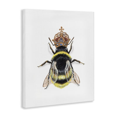 «Queen Bee with Crown», art mural sur toile par Connie Resch