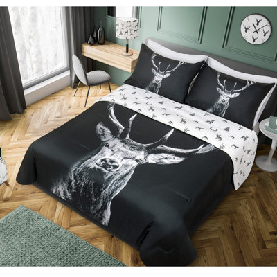  Ensemble d'édredon réversible Majestic Deer