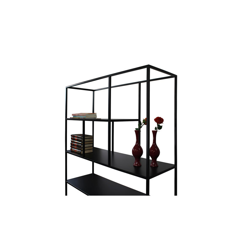 Damariona 200cm H x 105cm W Steel Geometric Bookcase