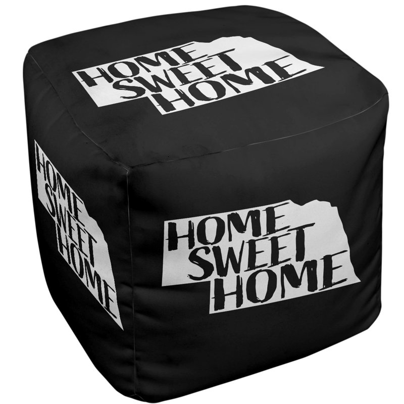 Repose-pieds à cubes nebraska the home, Noir