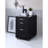 Black High Gloss & File Cabinet With 3 Drawers - Style, , 18"X22"X28"H, No Assembly, 62 Lb, Caster Wheels For Simple Transport 3 In Accents Versatility