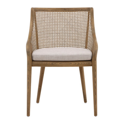 Arcata Ash Upholstered Rattan Dining Chair