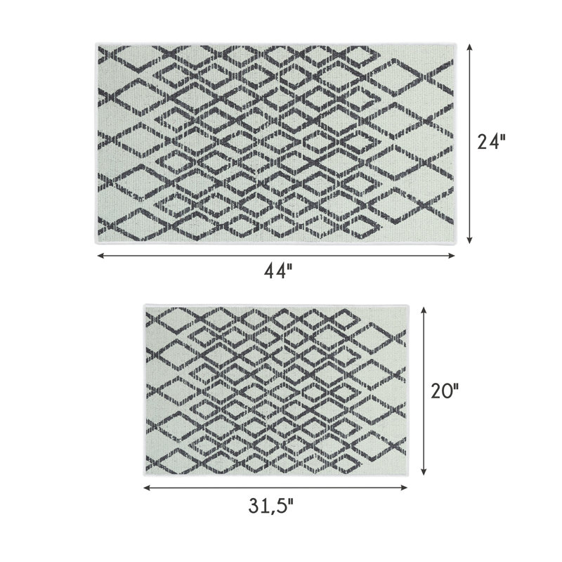 Tapis de cuisine polyvalent 2 pièces