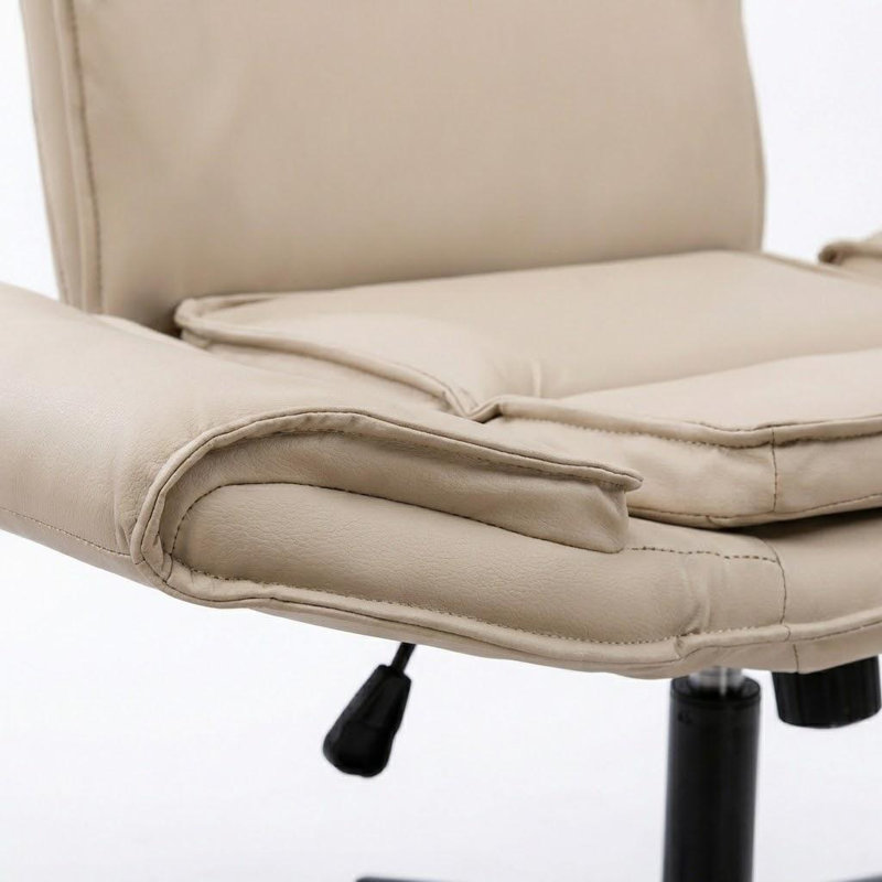Chaise de bureau ergonomique rembourrée en polyuréthane avec accoudoirs réglables