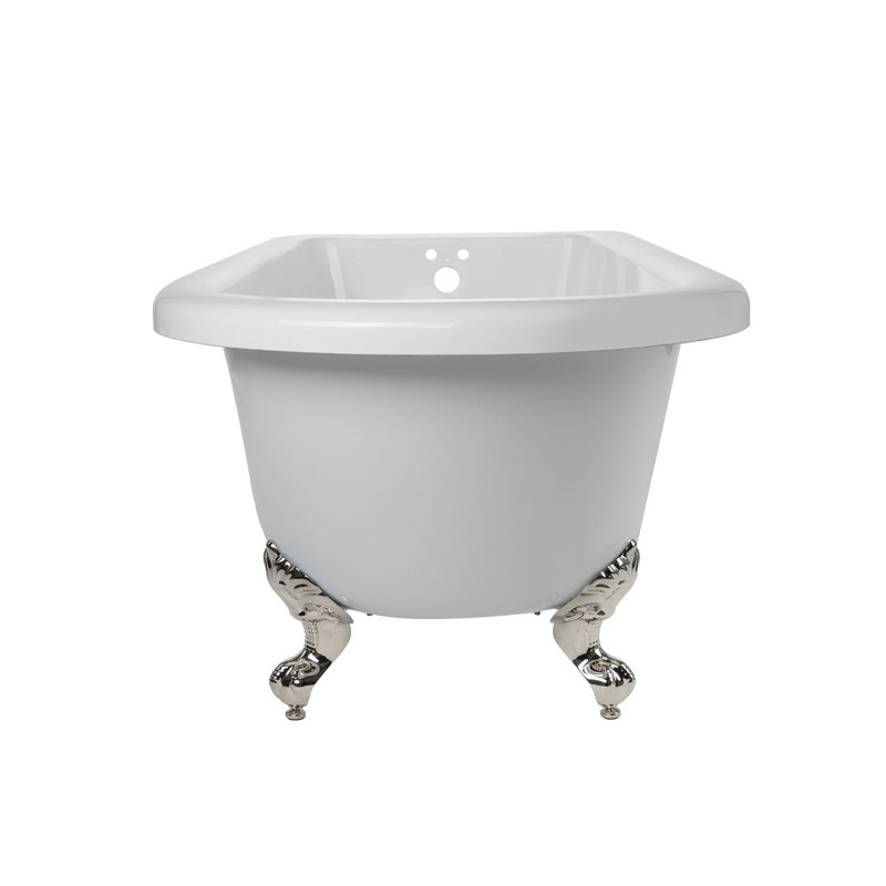 Savanna 59'' x 29'' Soaking Acrylic Bathtub, Brushed Nickel